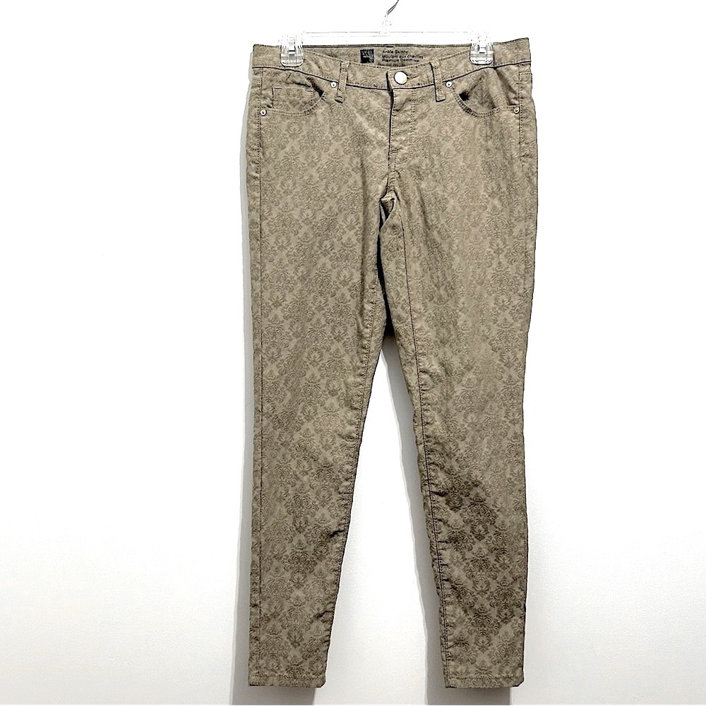 Mossimo Premium Denim Women’s Ankle Skinny Khaki Jeans Zip Leg